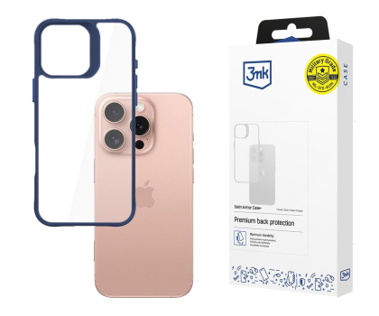 Etui do telefonów 3MK Satin Armor Case+ do iPhone 16 Pro Blue
